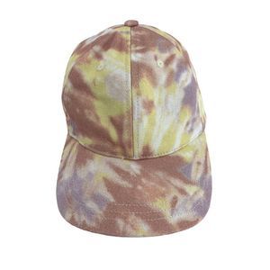 Madewell women’s baseball cap tie-dye one size adjust pink sun visor